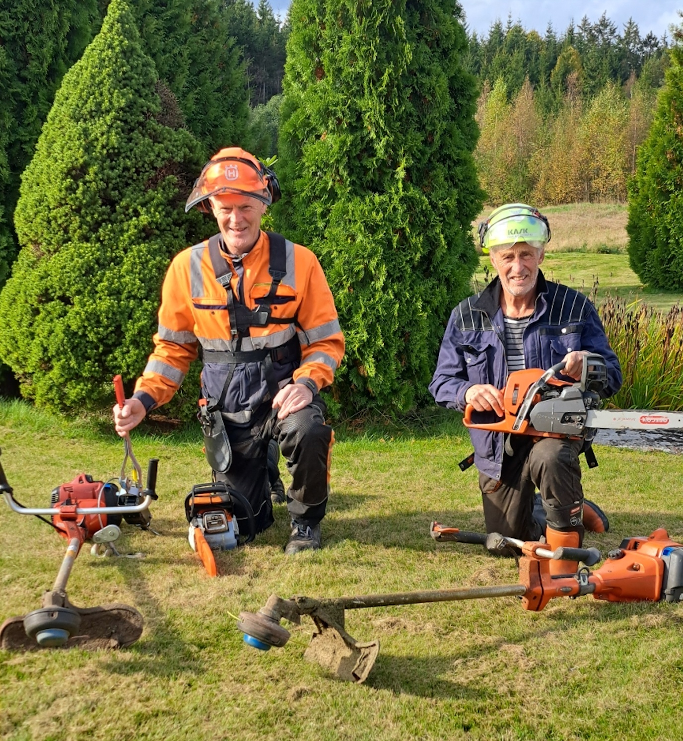 Toralf og Jan fra Thorsen Trefelling med utstyr